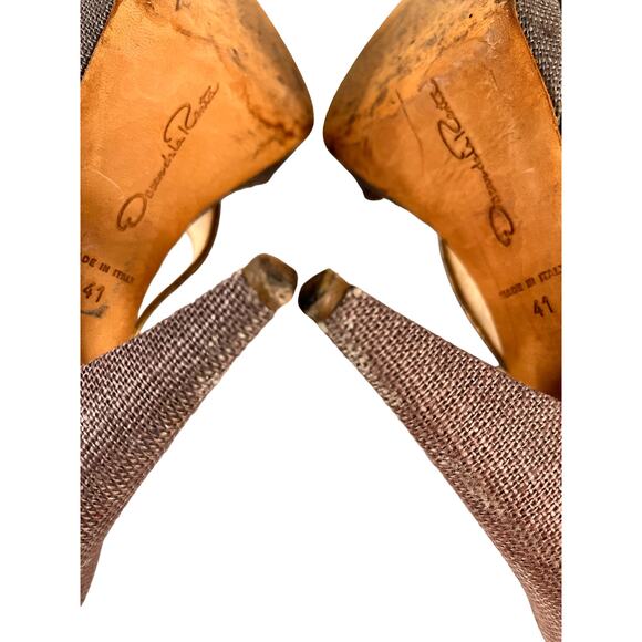 OSCAR DE LA RENTA Bejeweled Open Toe Sandal 11 - Picture 9 of 12